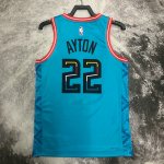 NBA 22 Ayton Phoenix Suns 22-23 city Maillot bleu imprimé